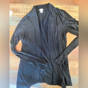 J. Crew Black Open Front Cardigan M EUC